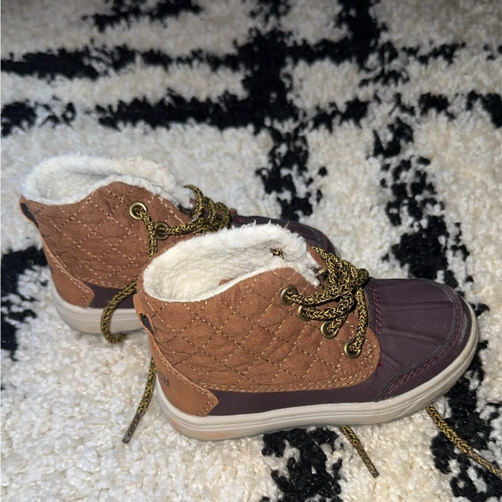 OshKosh B'gosh Brown and Purple Kids Boots